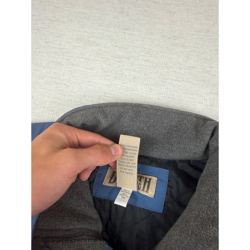 Duluth Trading Co Shoreman Fleece Lined Jacket Mens XL Blue Nylon Workwear Coat